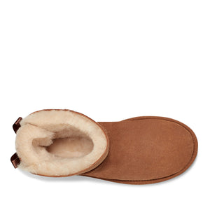 מגפי נשים מיני בלי בו חום UGG Mini Bailey Bow II Chestnut