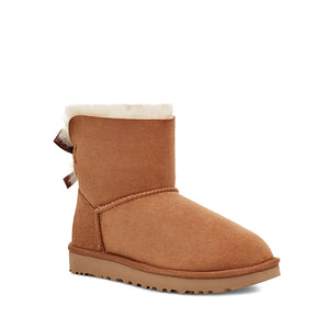 מגפי נשים מיני בלי בו חום UGG Mini Bailey Bow II Chestnut