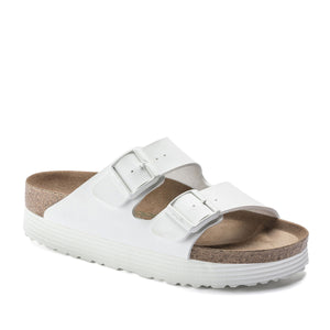 Birkenstock Arizona Grooved White VEG כפכפי בירקנשטוק נשים טבעוני