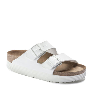 Birkenstock Arizona Grooved White VEG כפכפי בירקנשטוק נשים טבעוני