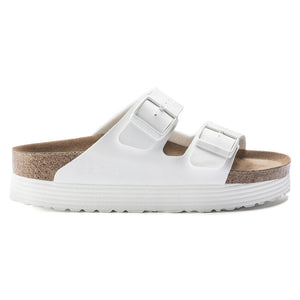 Birkenstock Arizona Grooved White VEG כפכפי בירקנשטוק נשים טבעוני