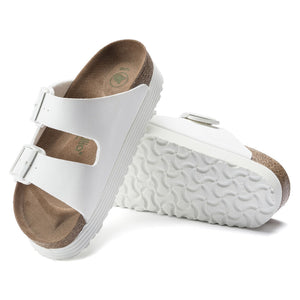 Birkenstock Arizona Grooved White VEG כפכפי בירקנשטוק נשים טבעוני
