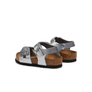 Birkenstock Rio Kids BF Electric Metallic Silver בירקנשטוק סנדלי ילדים ריו כסף