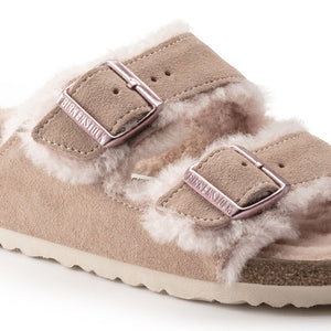 Birkenstock Arizona Shearling Fell Light Rose בירקנשטוק כפכפי נשים אריזונה עם פרווה