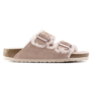 Birkenstock Arizona Shearling Fell Light Rose בירקנשטוק כפכפי נשים אריזונה עם פרווה