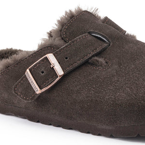 Birkenstock Boston Shearling Fell Mocca כפכפי בוסטון פרווה מוקה