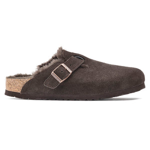 Birkenstock Boston Shearling Fell Mocca כפכפי בוסטון פרווה מוקה