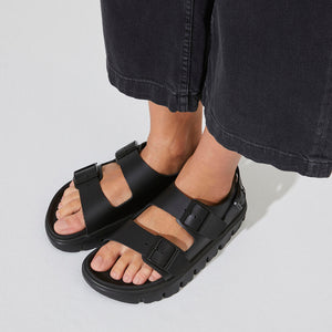 Birkenstock Milano Chunky PAP Black סנדלי בירקנשטוק מילאנו צ'אנקי שחור