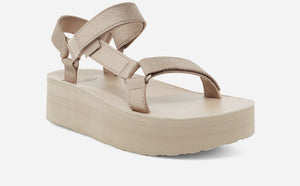 Teva Flatform Universal Leather Metallic Champagne סנדלי נשים
