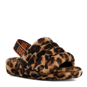סנדליי UGG Fluff Yeah Slide Panther Print Butterscotch מנומר