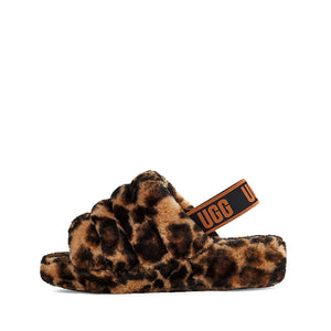 סנדליי UGG Fluff Yeah Slide Panther Print Butterscotch מנומר