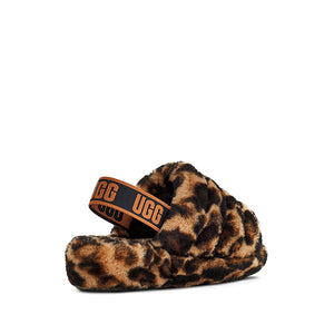 סנדליי UGG Fluff Yeah Slide Panther Print Butterscotch מנומר