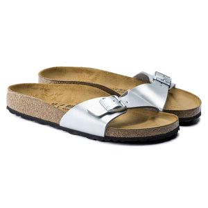בירקנשטוק - כפכפי נשים Birkenstock Madrid צבע כסף מטאלי