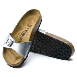 בירקנשטוק - כפכפי נשים Birkenstock Madrid צבע כסף מטאלי