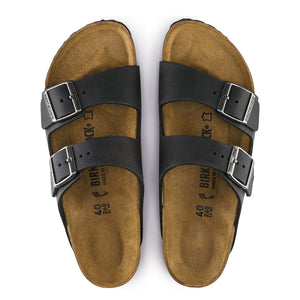 Birkenstock Arizona Oiled Leather Black בירקנשטוק כפכפי נשים אריזונה שחור