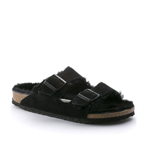 Birkenstock Arizona Fur Black בירקנשטוק כפכפי אריזונה נשים
