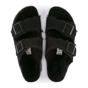 Birkenstock Arizona Fur Black בירקנשטוק כפכפי אריזונה נשים