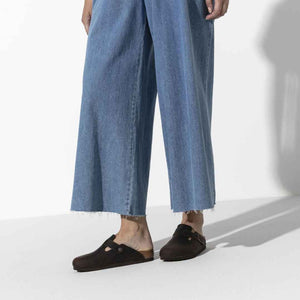 בירקנשטוק כפכפי יוניסקס בוסטון Birkenstock Boston חום עור