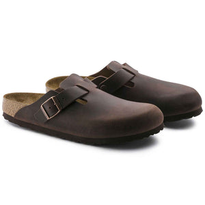 בירקנשטוק כפכפי יוניסקס בוסטון Birkenstock Boston חום עור