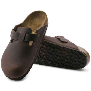 בירקנשטוק כפכפי יוניסקס בוסטון Birkenstock Boston חום עור