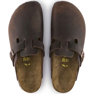 בירקנשטוק כפכפי יוניסקס בוסטון Birkenstock Boston חום עור