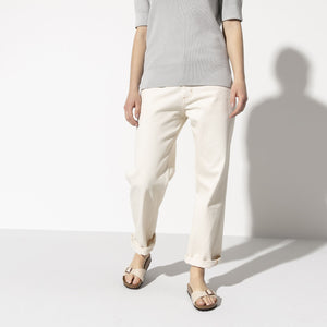 בירקנשטוק - כפכפי נשים Madrid Graceful Pearl White אנטיק לייס (4552967323722)