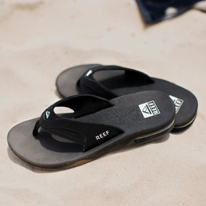 כפכפי גברים ריף שחור Reef Fanning Black Silver