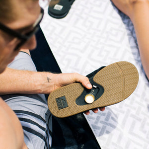 כפכפי גברים ריף שחור Reef Fanning Black Silver