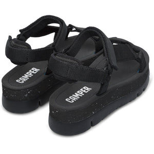 סנדלי נשים קמפר Camper Oruga Up Black recycled PET sandals for women