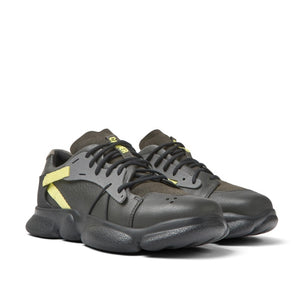 Camper Twins Gray, yellow, and black leather sneakers for women נעלי קמפר נשים