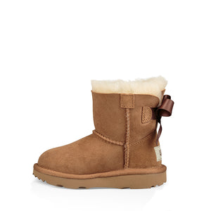 UGG Mini Bailey Bow II Chestnut מגפי תינוקות מיני בלי בו חומות