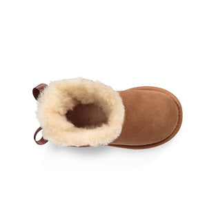 UGG Mini Bailey Bow II Chestnut מגפי תינוקות מיני בלי בו חומות