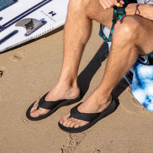 Reef Fanning All Black כפכפי גברים ריף שחור