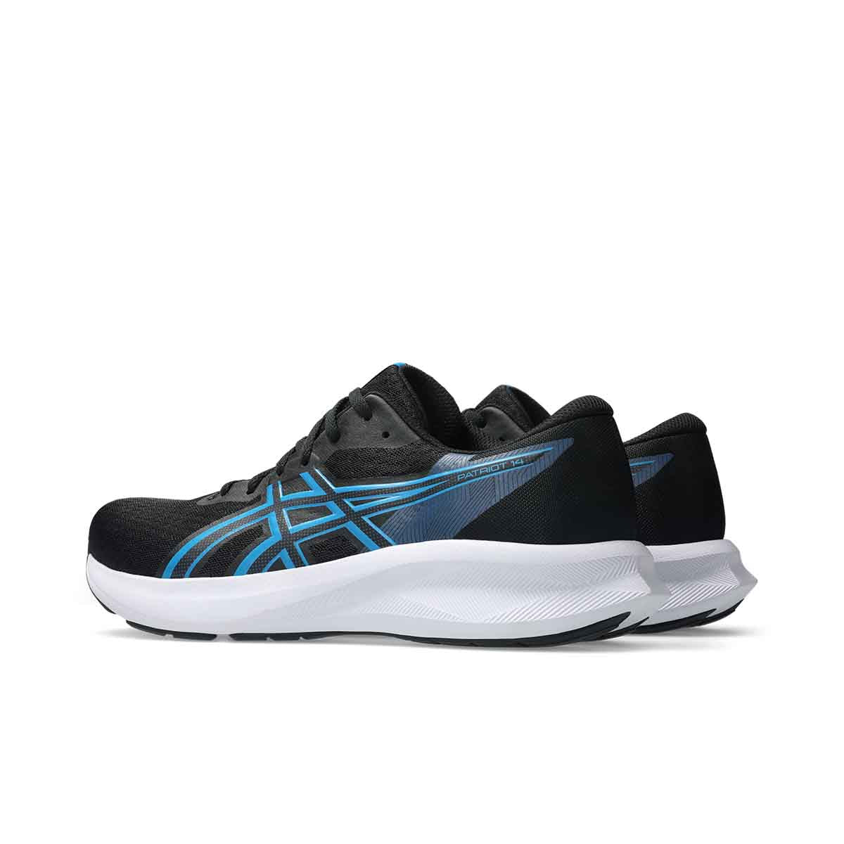 Asics Patriot 14 Men Black Aegean Blue נעלי ריצה פטריוט 14 לגברים