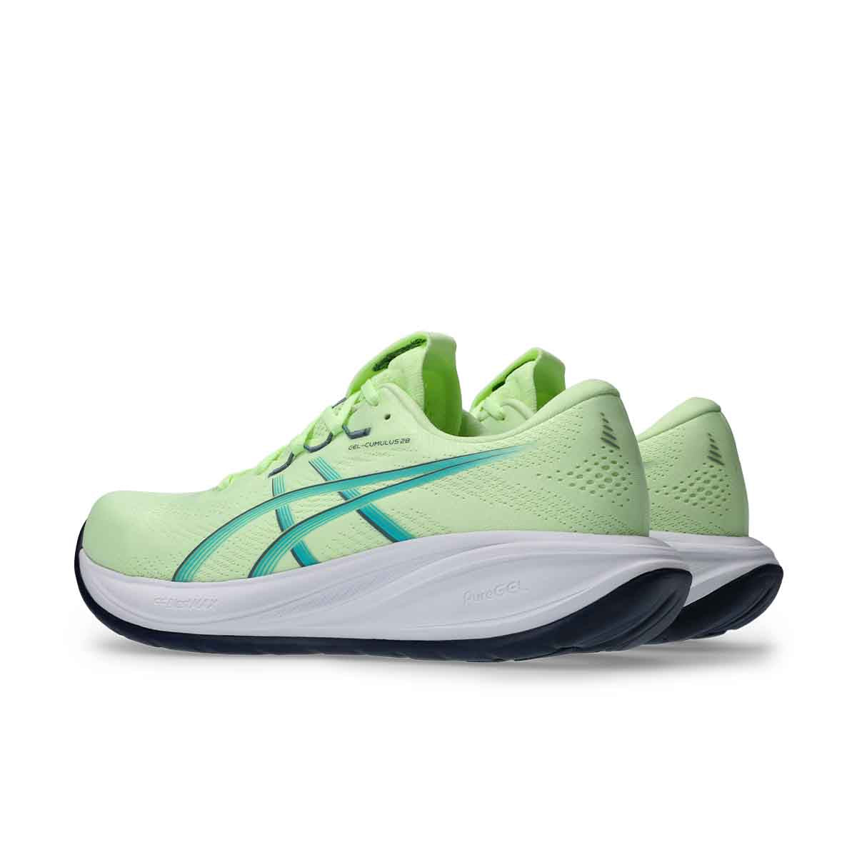 Asics Gel Cumulus 28 Men Illuminate Yellow Energy Aqua נעלי ריצה ג`ל קומולוס 28 לגברים
