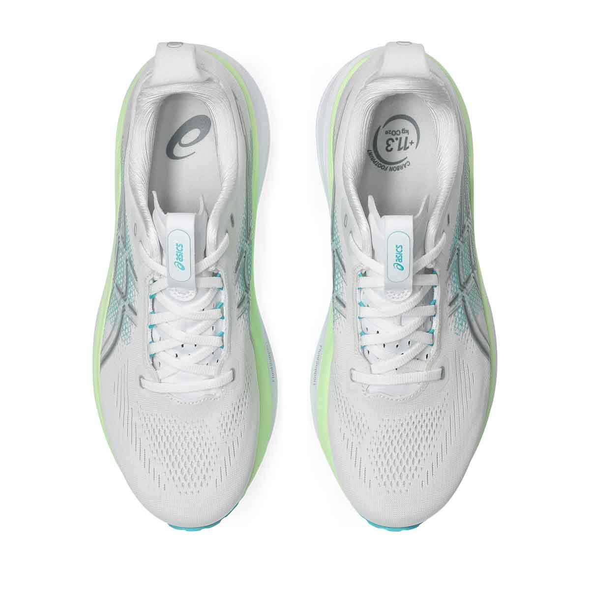 Asics Gel Kayano 33 Men White Energy Aqua נעלי ריצה ג`ל קיאנו 33 לגברים