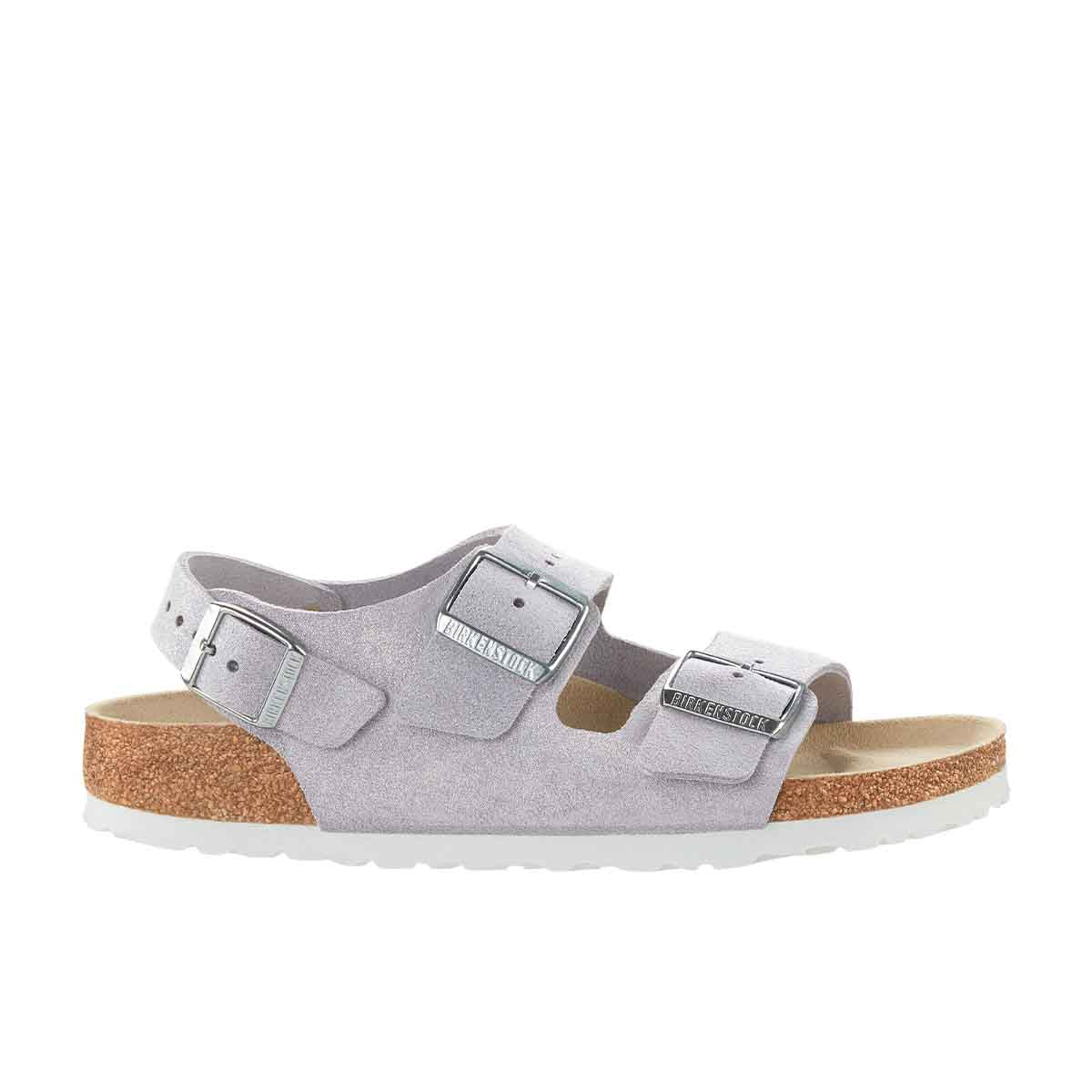 Birkenstock Milano Suede Shimmering Purple Fog סנדלי בירקנשטוק מילאנו סגול לנשים