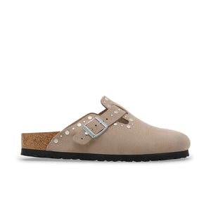 Birkenstock Boston Rivet Border Taupe כפכפי בירקנשטוק בוסטון ריבט בורדר לנשים