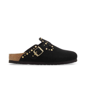 Birkenstock Boston Rivet Border Black כפכפי בוסטון ריבט בורדר שחור לנשים