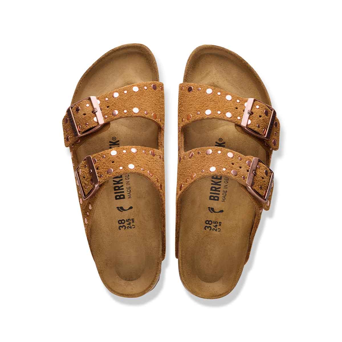 Birkenstock Arizona Rivet Border Mink כפכפי בירקנשטוק אריזונה ריבט לנשים