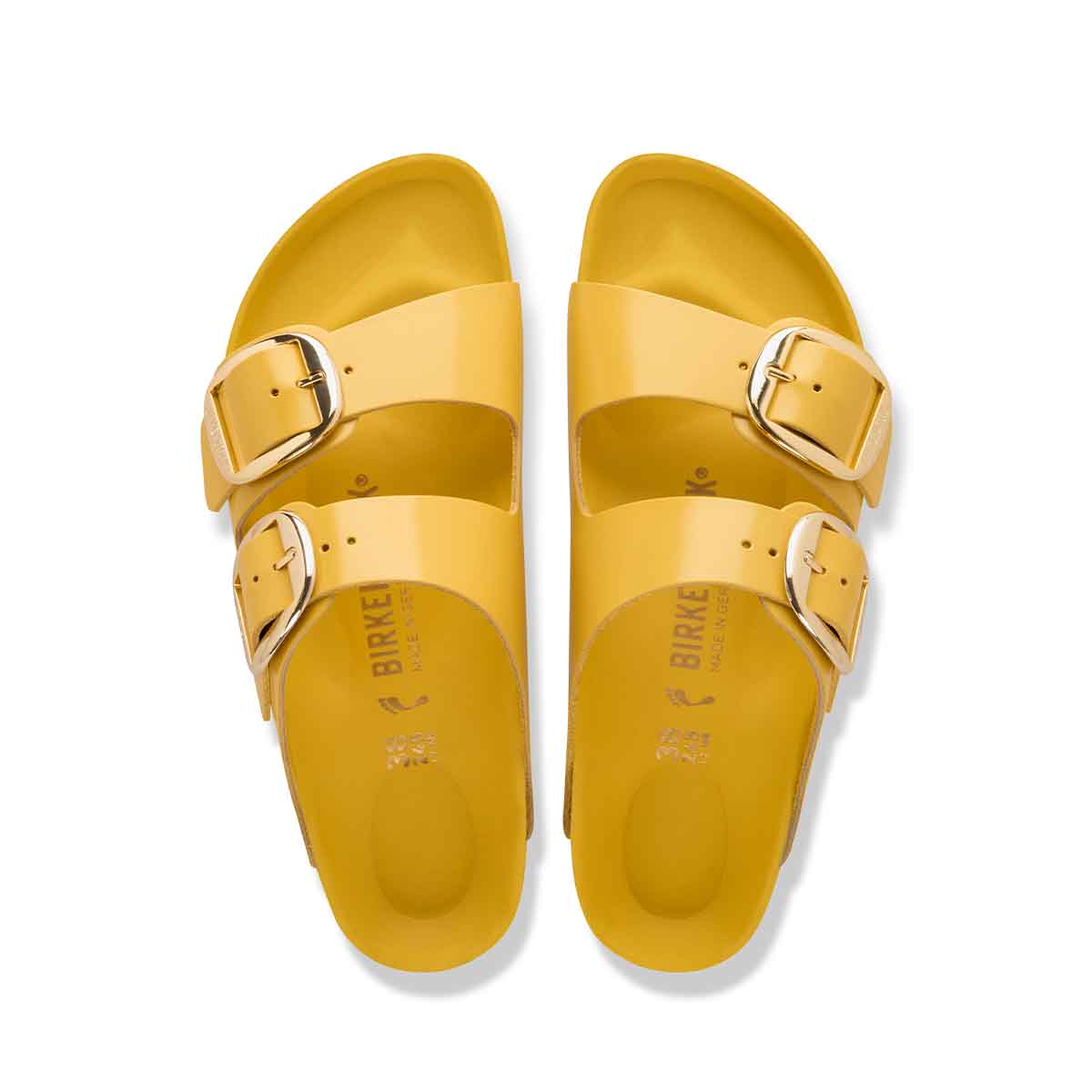 Birkenstock Arizona Big Buckle High Shine Ochre כפכפי בירקנשטוק אריזונה לנשים