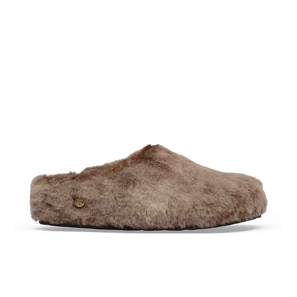 Birkenstock Amsterdam Wrapped Shearling Gray Taupe כפכפי בירקנשטוק אמסטרדם טיופ לנשים