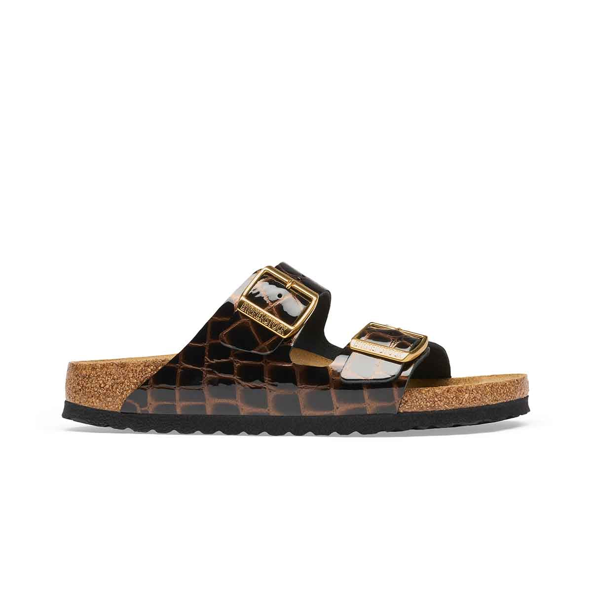 Birkenstock Arizona Emboss Leather Black כפכפי בירקנשטוק אריזונה אמבוס לנשים
