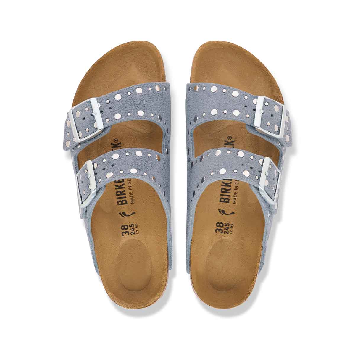 Birkenstock Arizona Rivet Stone Blue כפכפי בירקנשטוק אריזונה ריבט כחול לנשים