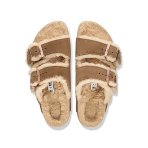 Birkenstock Arizona Shearling Dark Tea כפכפי בירקנשטוק אריזונה לנשים