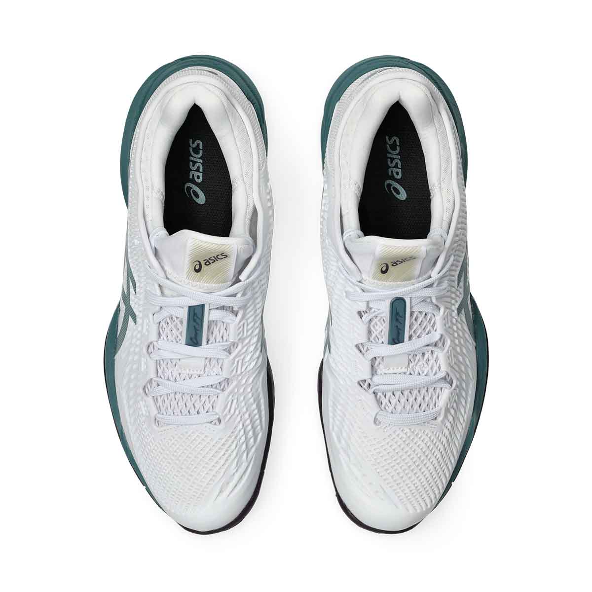 Asics Court FF 3 Men White Foggy Teal נעלי טניס קורט 3 לגברים