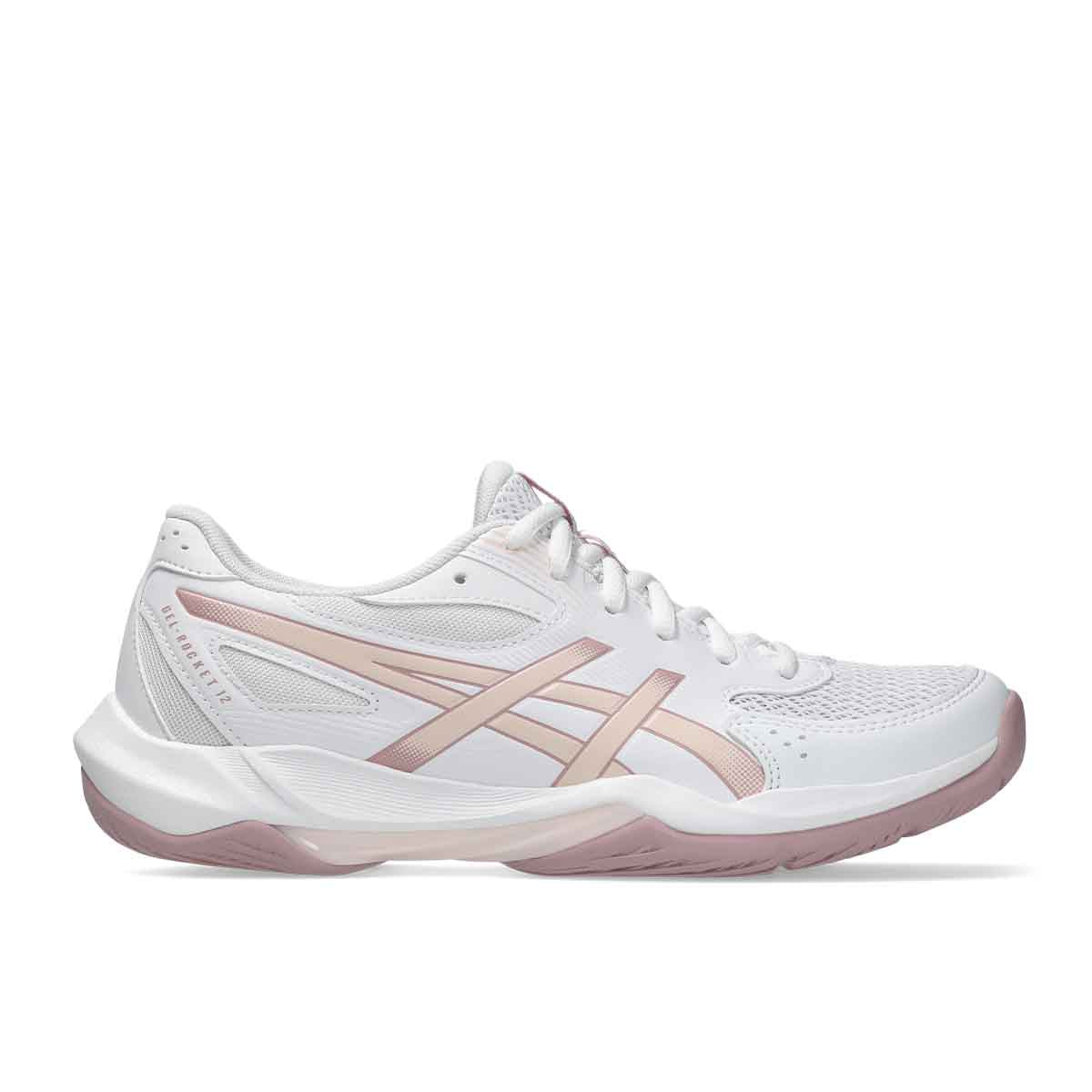 Asics Gel Rocket 12 Women White Pearl Pink נעלי כדורעף ג`ל רוקט 12 לנשים