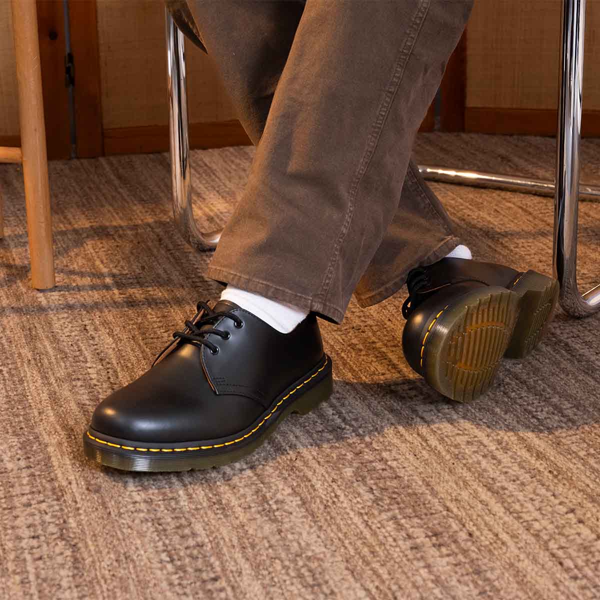Dr Martens 3 Eye Gibson Smooth Black נעלי ד״ר מרטינס יוניסקס - Original's