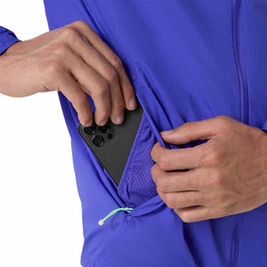 Asics Road Packable Jacket Men Cobalt Burst Illuminate Green ג'קט גברים לריצה