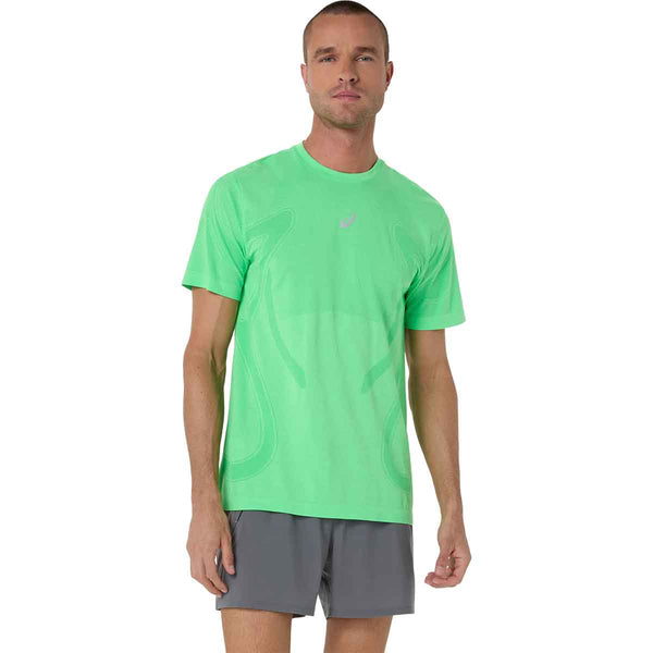 Asics Road Seamless SS Top Men Vital Green Illuminate Green חולצת ריצה לגברים